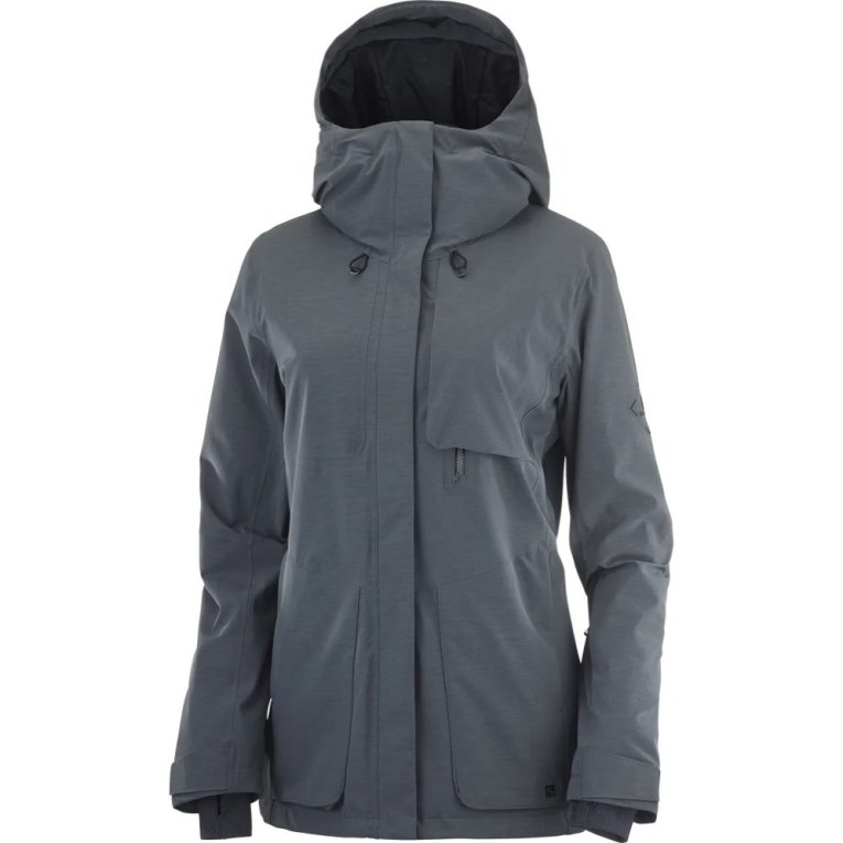 Black Salomon Proof Light Insulated Hoodie Women's Ski Jackets | PH 10625Y